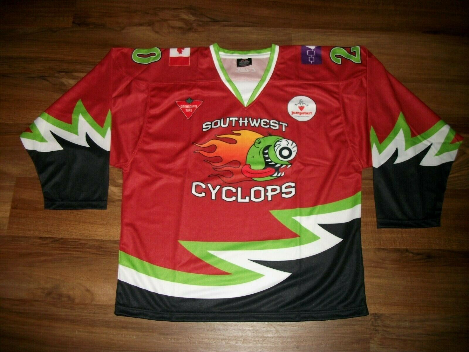 Canadian Lacrosse League South West Cyclops Jersey Size Medium (48) Rare #20 New