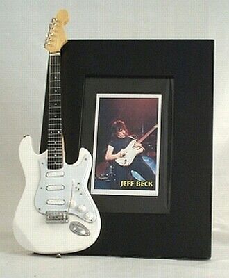 Jeff Beck  Miniature Guitar Frame Fender White