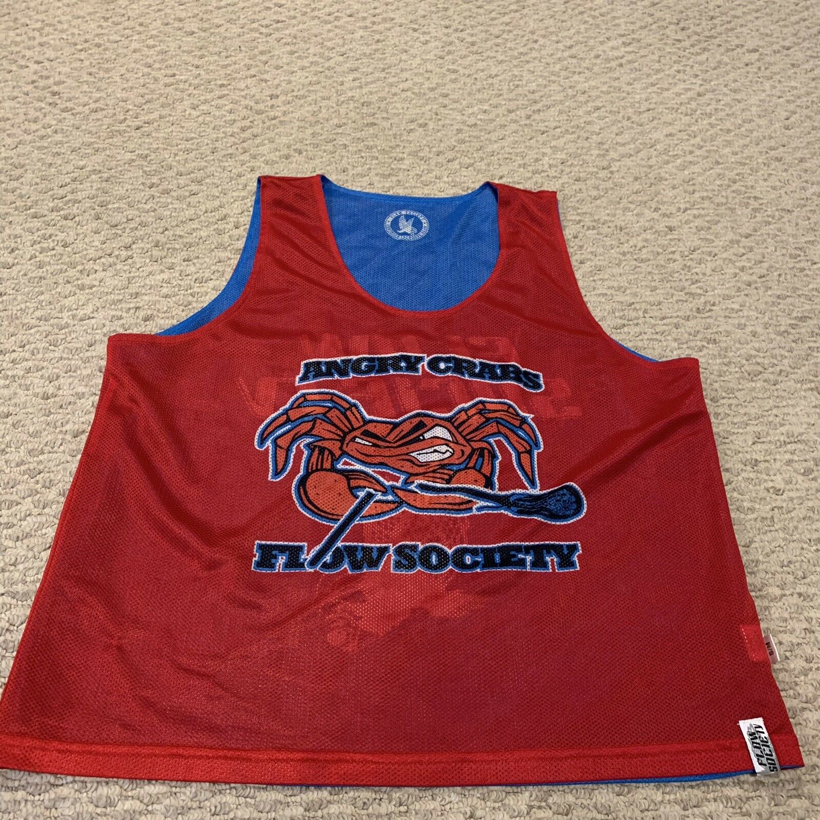 Angry Crabs Flow Society Reversible Lacrosse Jersey Lax Mens Small/medium