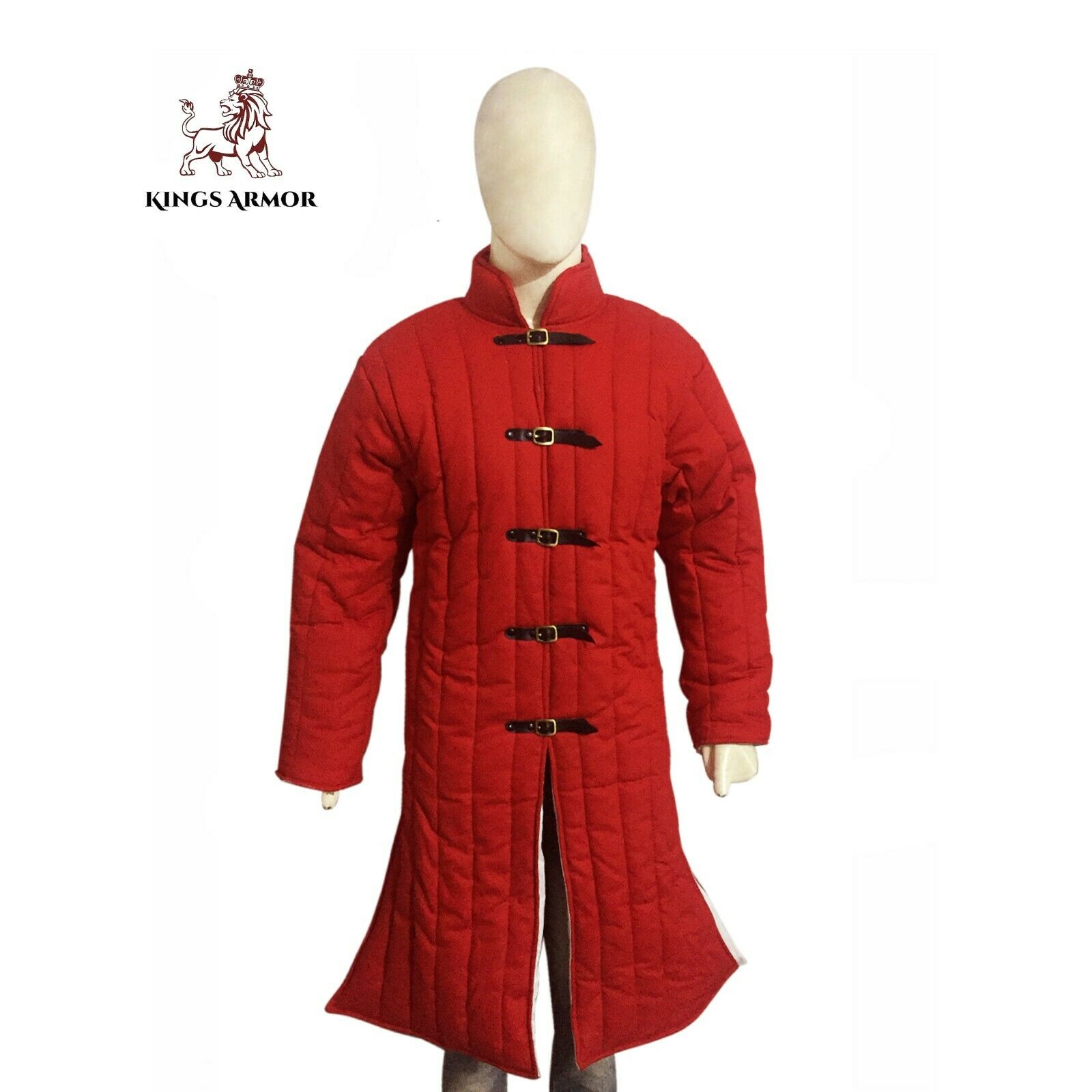 New Thick Padded Red Gambeson Medieval Theater Custome Sca