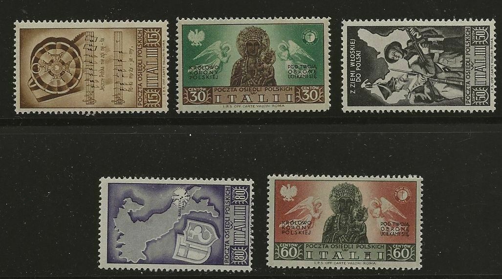 Polish Troops In Italy Mnh Stamps