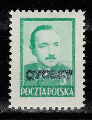 Poland Polska 1950 Bierut Groszy Ovpt Type2a Gdansk Purple Mnh Stamp