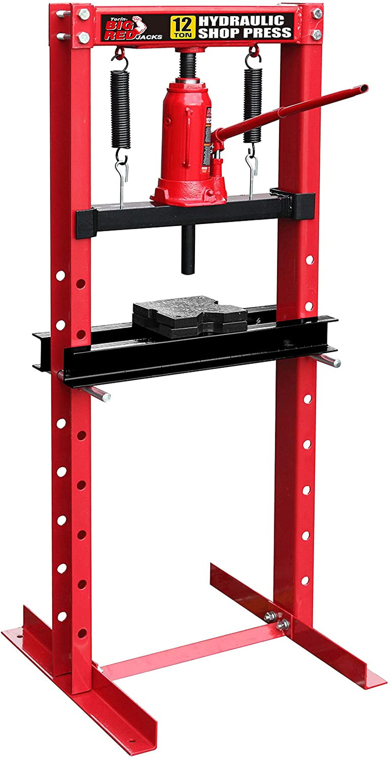 T51201 Torin Steel H-frame Hydraulic Garage/shop Floor Press With Stamping Plate