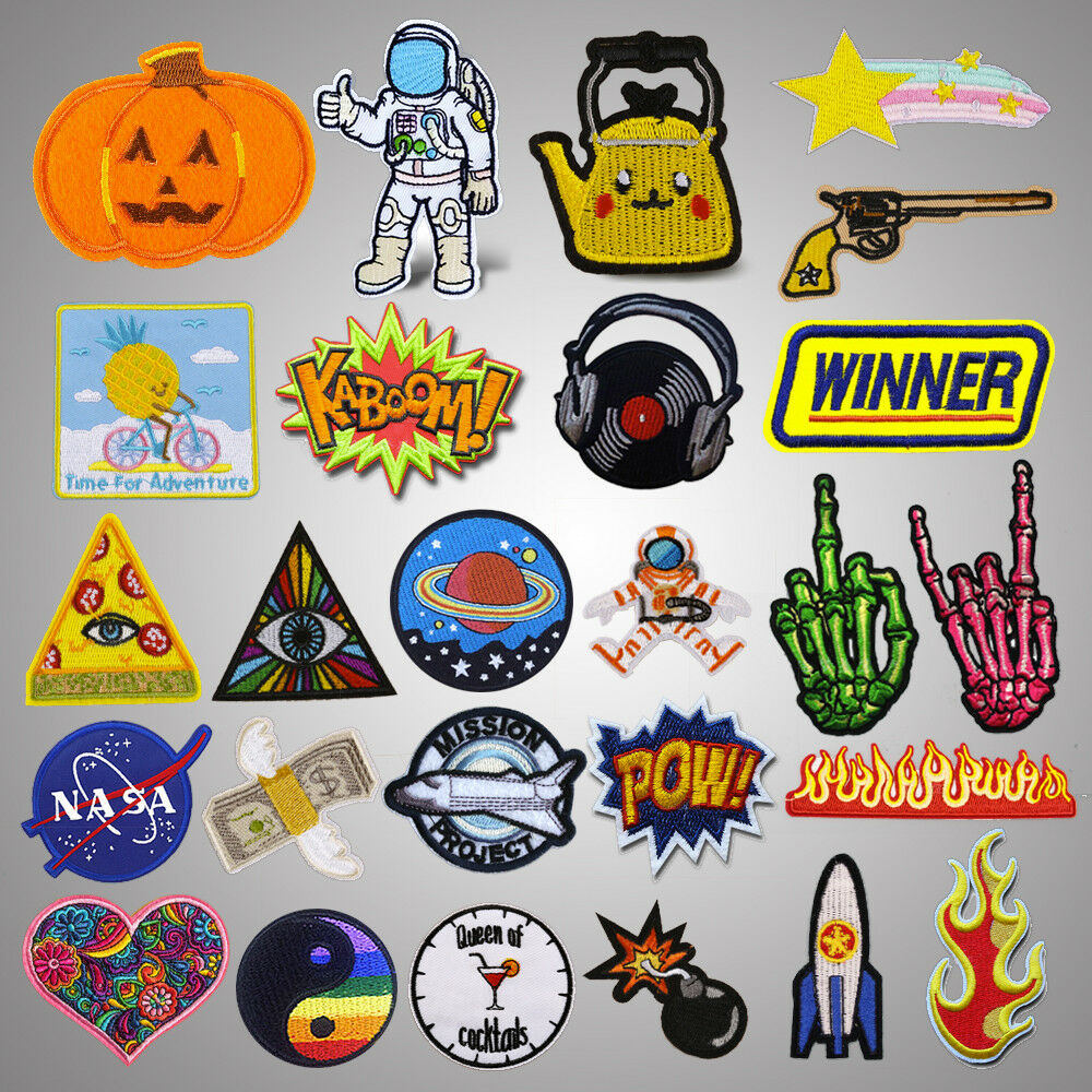 Punk Embroidery Sew On Iron On Patch Clothes Badge Fabric Applique Craft Sticker