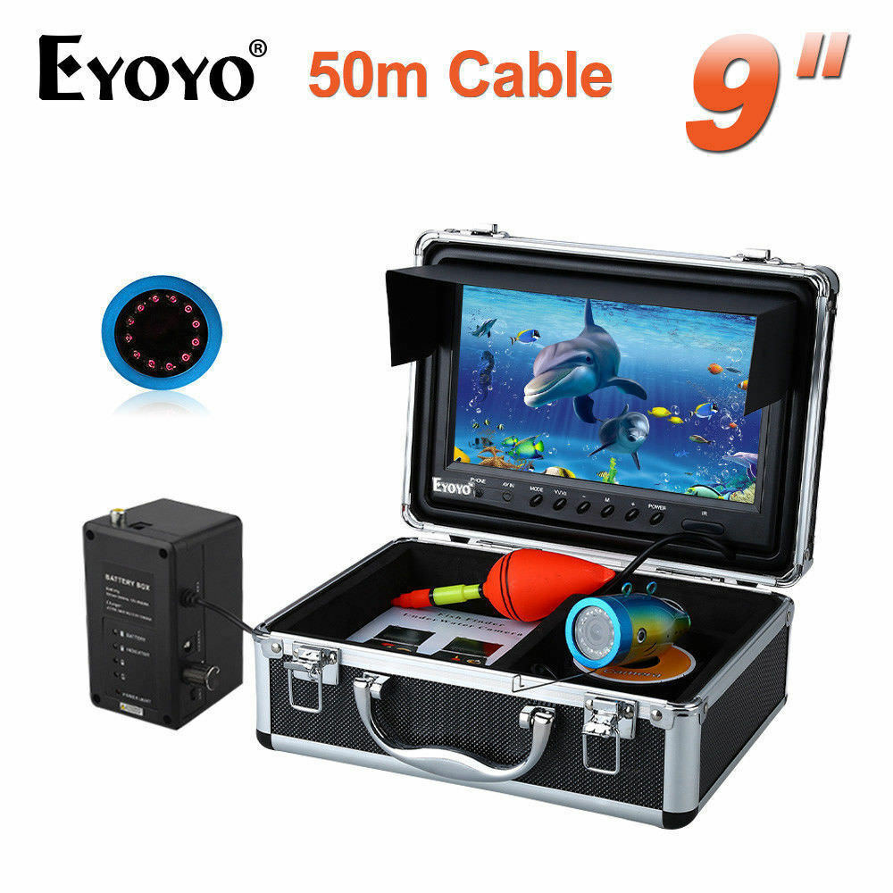 Eyoyo 9" Fish Finder Underwater Fishing Camera 50m 1000tvl Infrared Ir Led Fish