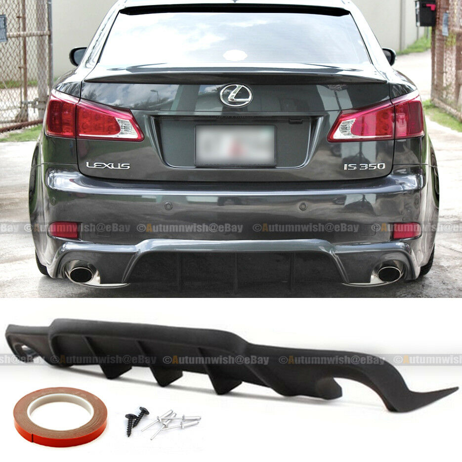 For: Is250 Is350 Wd W Style Urethane Rear Bumper Diffuser Chin Lip Add On Kit