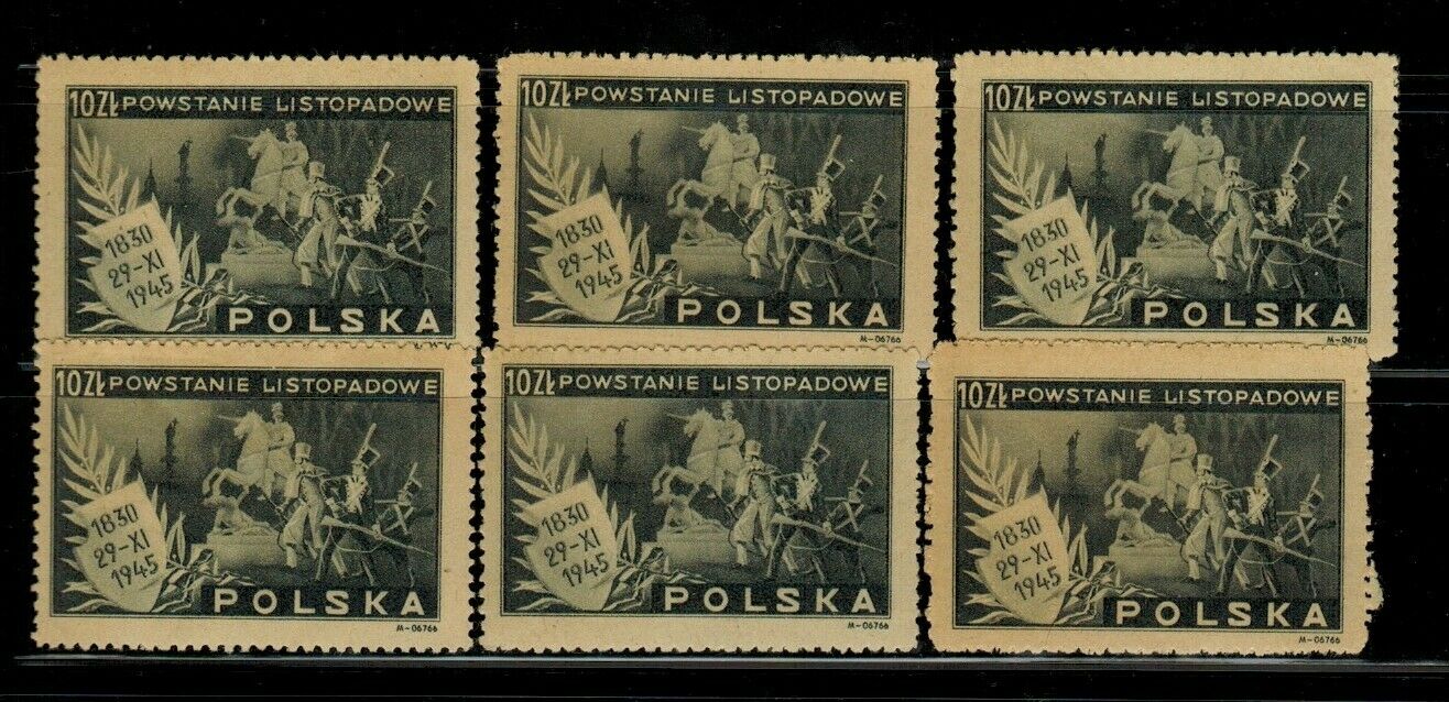 Poland #373 6 Stamps 1945 Mnh
