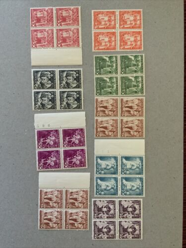 1938 Poland Stamps 20th Anniversary Of Independence Mnh Blocks Of 4 Partial Set