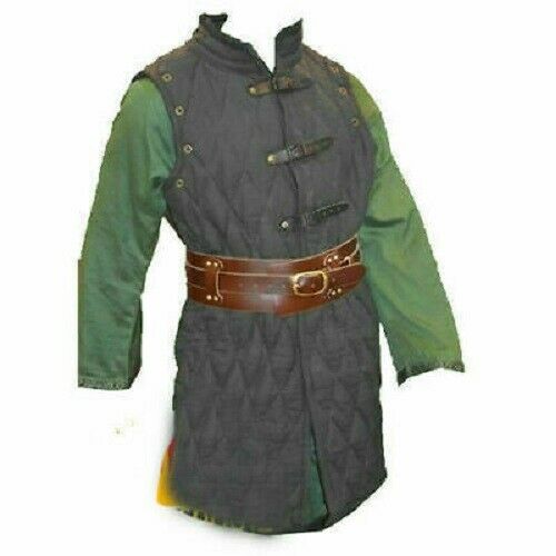 Thick Padded Gambeson Coat Aketon Medieval Jacket Vest Armour Costumes Dress Sca