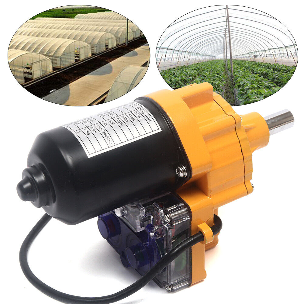24v Electric Greenhouse Film Roll Up Venting Motor For Ventilation Roll Up 100w