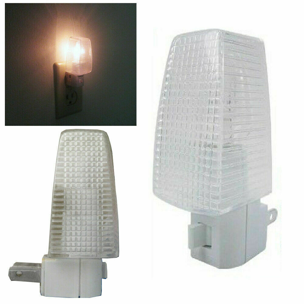 2 Pack Night Lights On Off Switch Bright White Light Nite Wall Plug Home Safety