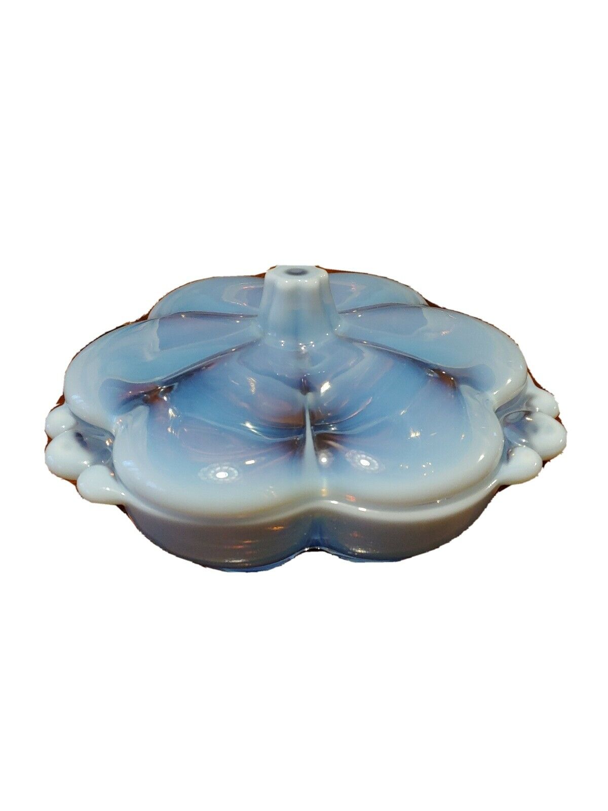 Beautiful Duncan Miller Canterbury Three Way Divided Covered Bowl - Opalescent