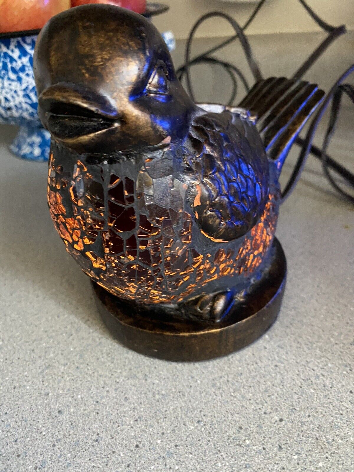 Small Bird Ceramic Accent Night Light Lamp
