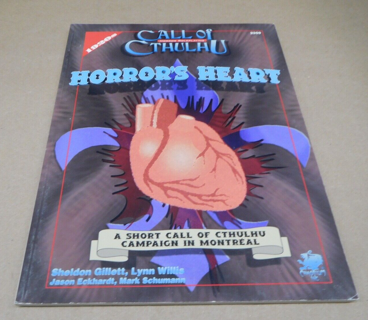 1996 Call Of Cthulhu Horror's Heart Campaign In Montreal 1920s Rpg Chaosium 2359