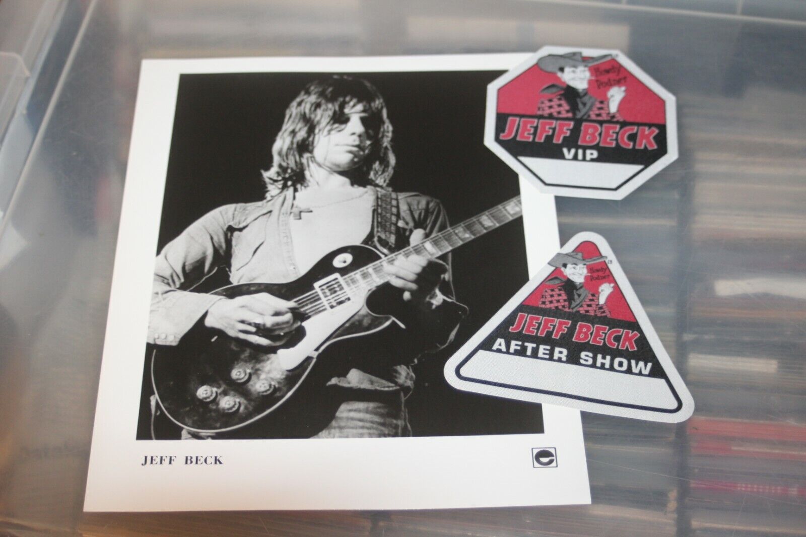 Jeff Beck  - 2x Unused Backstage Pass + Promo Publicity Photo