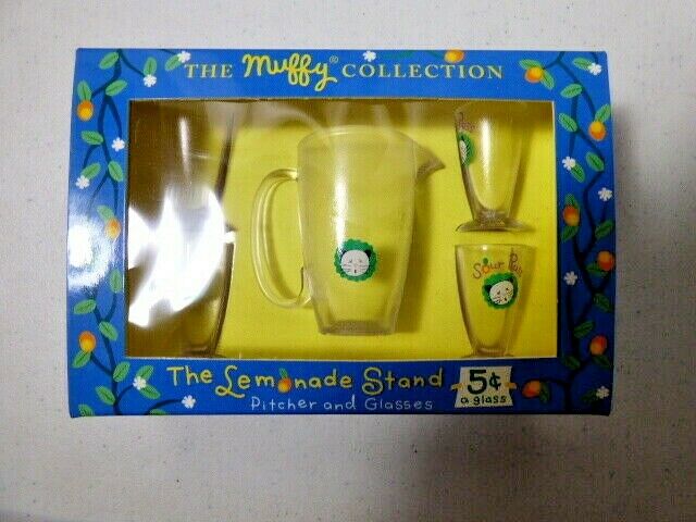1996 Muffy Vanderbear Collection The Lemonade Stand W/pitcher + 4 Glasses
