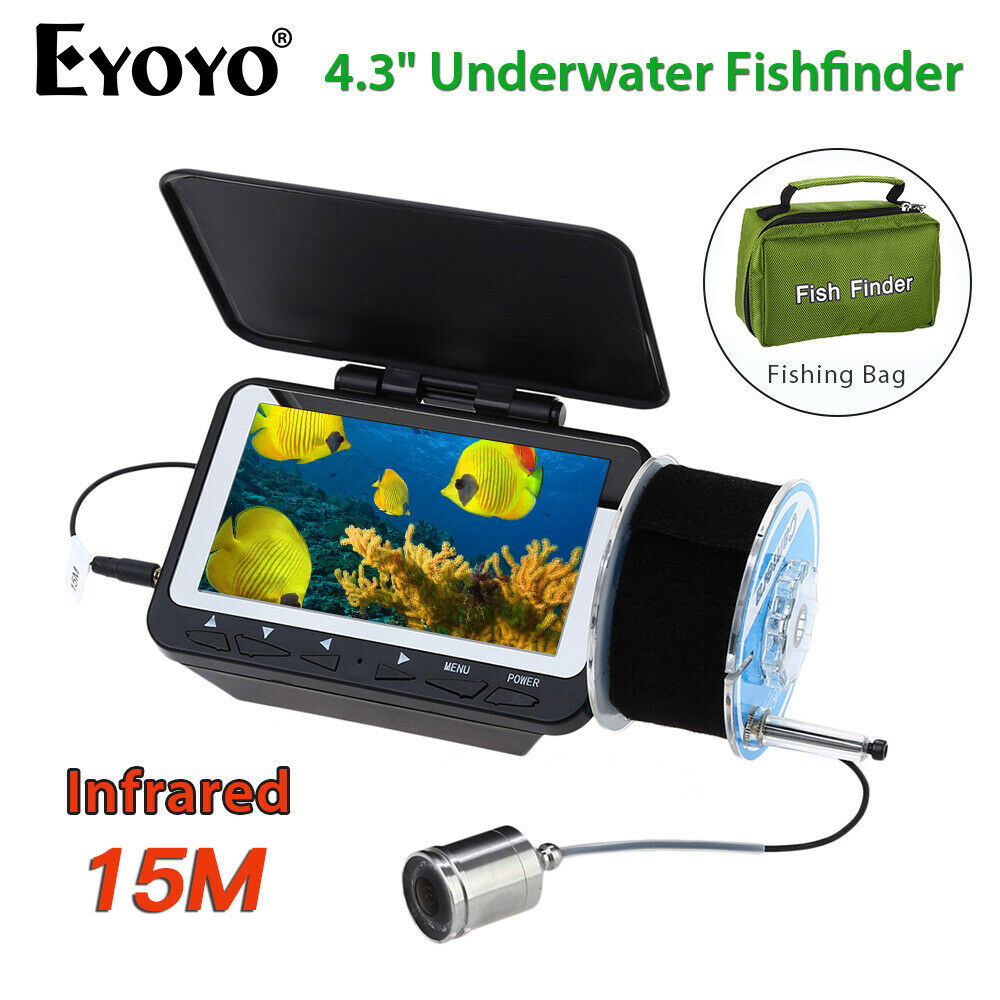 F06 Eyoyo 4.3" 15m 8gb Underwater Fishing Camera Fish Finder Ip68 Fixed On Rod