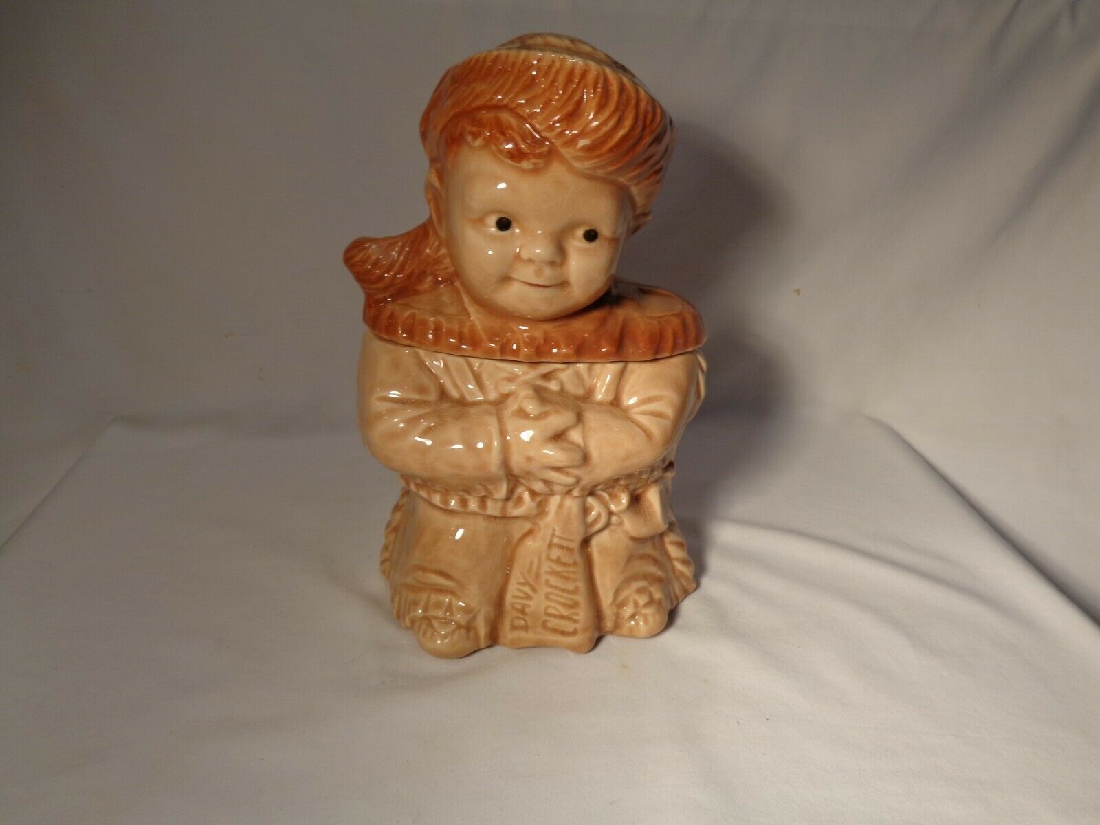 Wonderful Brush Mccoy Pottery Figural Davy Crockett Cookie Jar  -  Nr